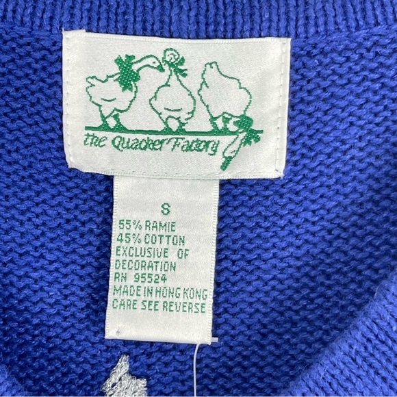 Vintage The Quacker Factory Winter Blue Vest New With out Tags . - Picture 2 of 6